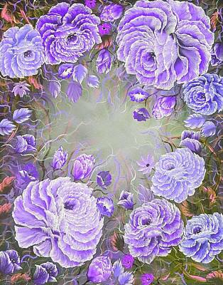 A Tribe Called Beach - More enchanting roses purple  by Angela Whitehouse