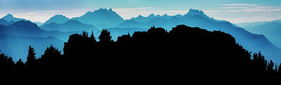 Mountain Royalty-Free and Rights-Managed Images - Mountain Ridge Silhouette by Pelo Blanco Photo