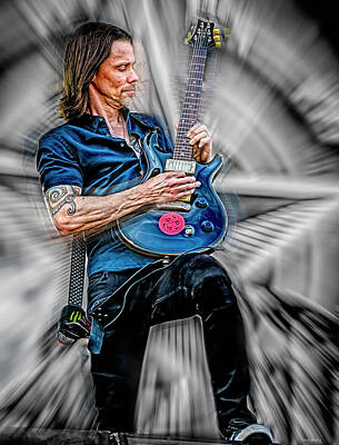 Musician Mixed Media Rights Managed Images - Myles Kennedy Royalty-Free Image by Mal Bray