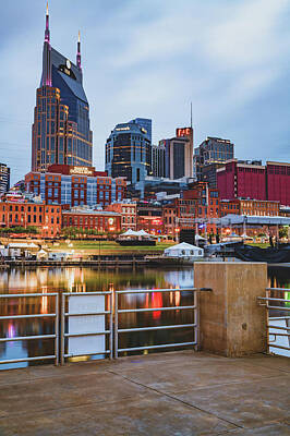 Royalty-Free and Rights-Managed Images - Nashville Tennessee From the Docks of the East Bank by Gregory Ballos