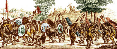 Frog Art - Native American Indians, Tribal Dance by Science Source