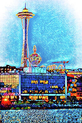 Abstract Skyline Digital Art Rights Managed Images - Needle and the PI Abstract Royalty-Free Image by Scott Campbell