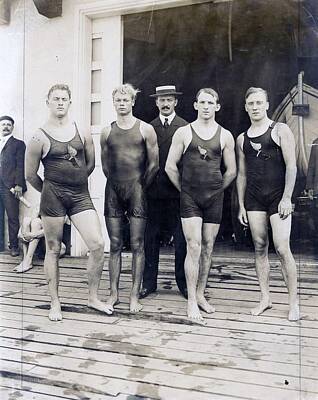 Grace Kelly Rights Managed Images - New York Athletic Club Swim Relay Team  winners of the Olympic Relay Championship at the 1904 Olympi Royalty-Free Image by Celestial Images