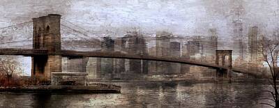 Abstract Skyline Photos - New York City Landscape Abstract by Jeff Watts