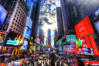 Space Photographs Of The Universe Royalty Free Images - New York Times Square Architecture Royalty-Free Image by David Pyatt