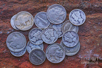 Garden Tools - Nickels and Dimes Spare Change by Randy Steele