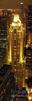 Skylines Photos - Nighttime High Rise Building on the East Side by Wernher Krutein