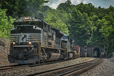 Transportation Photos - Norfolk Southern 847 at Montgomery Tunnel by Jim Pearson