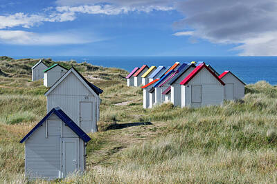 Abstract Shapes Janice Austin - Normandy Beach Cabins by Arterra Picture Library