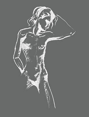 Nudes Drawings - Nude Model Gesture XXX by Irina Sztukowski