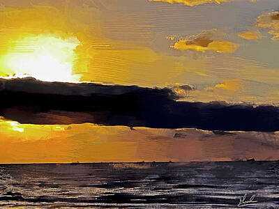 Female Outdoors - Ocean Sunrise by GW Mireles