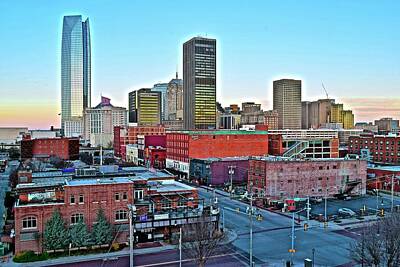 School Teaching - OKC from the Parking Garage by Frozen in Time Fine Art Photography