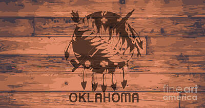 Animal Watercolors Juan Bosco Royalty Free Images - Oklahoma Flag Brand Royalty-Free Image by Bigalbaloo Stock