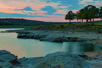 Landscapes Royalty-Free and Rights-Managed Images - Oklahoma Scenic Lake and Landscape by Gregory Ballos