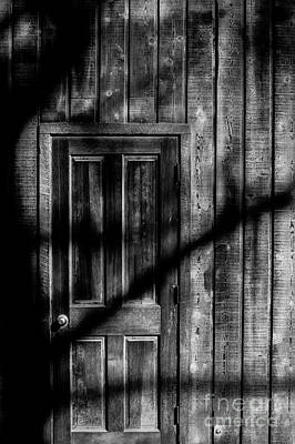 Kim Fearheiley Photography Royalty Free Images - Old Door With Shadows Royalty-Free Image by Jim Corwin