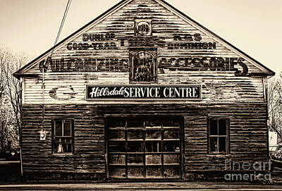 Ingredients Rights Managed Images - Old Hillsdale Garage Royalty-Free Image by Robert Alsop