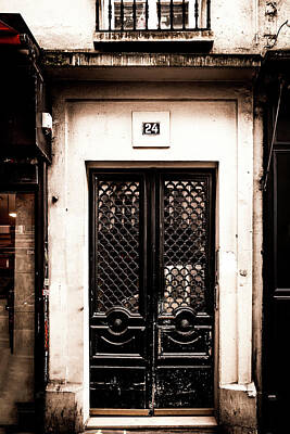 Travel Pics Rights Managed Images - Old Montmartre Door Royalty-Free Image by Georgia Clare