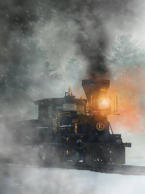 Transportation Digital Art - Old West Steam Train  by Daniel Eskridge