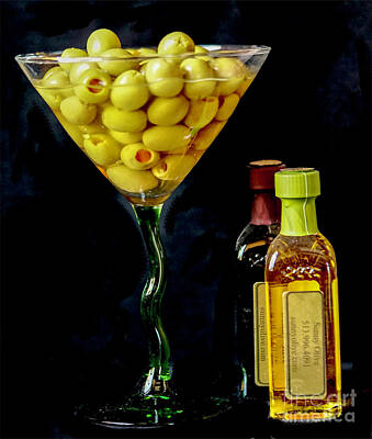 Martini Photos - Olives by Cathy Donohoue