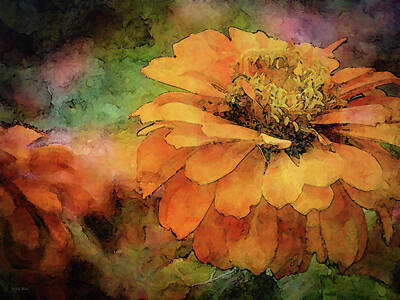 Vintage Playing Cards - Orange Zinnia 1316 IDP_2 by Steven Ward