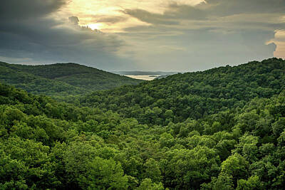 Landscapes Photos - Ozark Mountain Landscape and Table Rock Lake by Gregory Ballos