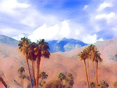 Mountain Digital Art - Palm Springs  by Millbilly Art