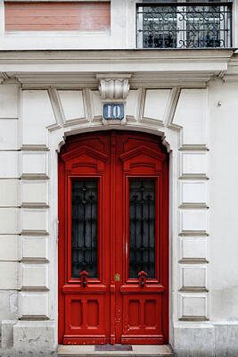 Travel Rights Managed Images - Paris Door in Bright Red Royalty-Free Image by Georgia Clare