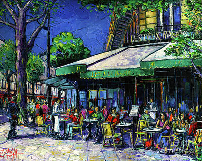 Cities Royalty-Free and Rights-Managed Images - Parisian Cafe by Mona Edulesco