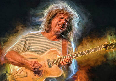 Musicians Royalty Free Images - Pat Metheny Musician Royalty-Free Image by Mal Bray