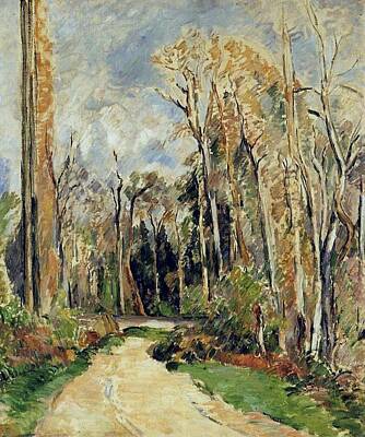 Negative Space Rights Managed Images - Path at the Entrance to the Forest 1879 Royalty-Free Image by Paul Cezanne Paintings
