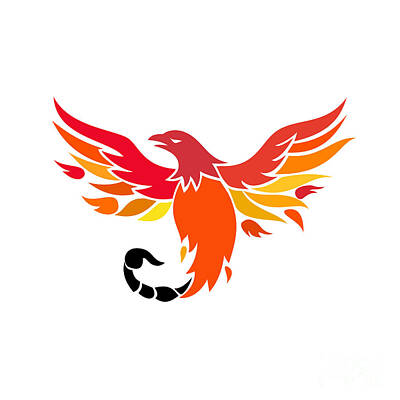 Fun Patterns - Phoenix With Scorpion Tail Icon by Aloysius Patrimonio