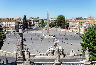 Catch Of The Day - Piazza del Popolo from the Pincio Terrace - Rome, Italy by Ulysse Pixel