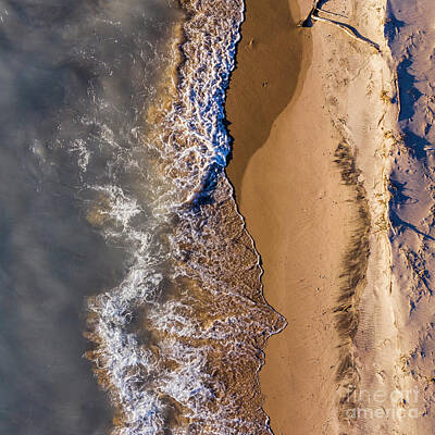 Cowboy - Pierport Waves and Beach Aerial by Twenty Two North Photography