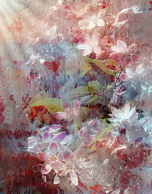 Design Turnpike Books - Pink Azaleas Abstract by Sherrie Triest