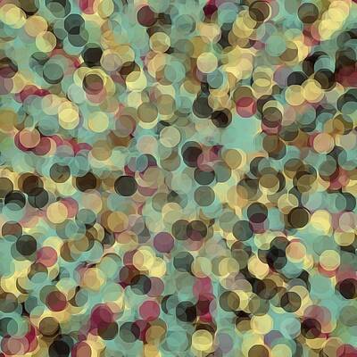 Royalty-Free and Rights-Managed Images - Pink Yellow Green And Blue Circle Pattern Abstract Background by Tim LA