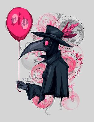 Female Outdoors - Plague Doctor Balloon by Ludwig Van Bacon
