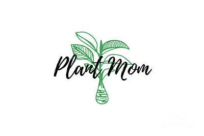 Cities Digital Art Royalty Free Images - Plant Mom Green  Royalty-Free Image by Queen City Craftworks