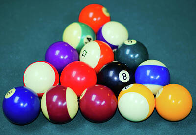 Watercolor Dogs - Pool Balls in Color by Tikvah