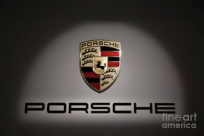 Green Grass - Porsche Car Emblem 2 by Stefano Senise