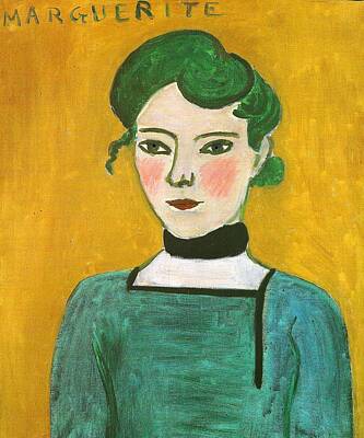 Portraits Paintings - Henri Matisse - Portrait of Marguerite by Jon Baran