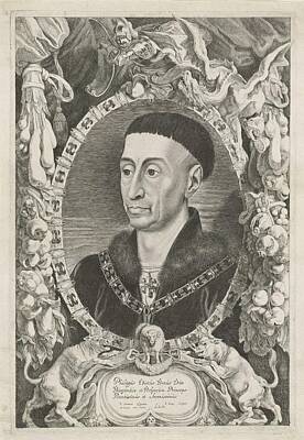 Portraits Rights Managed Images - Portrait of Philip the Good, Jacob Louys, after Pieter Claesz. Soutman, after Jan van Eyck, 1644 - 1 Royalty-Free Image by Celestial Images