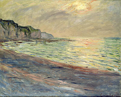 Childrens Room Animal Art - Pourville, Sunset, 1882 by Claude Monet