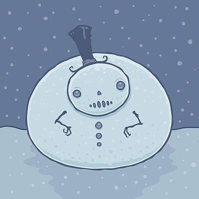 Royalty-Free and Rights-Managed Images - Pudgy Snowman by John Schwegel