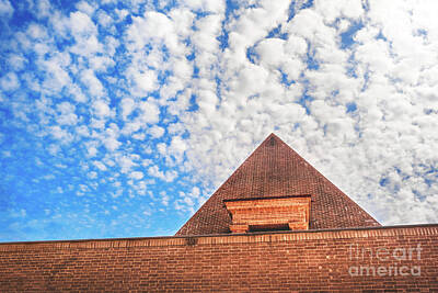 From The Kitchen - Pyramid Sky Background Cloudscape Travel In Egypt by Luca Lorenzelli