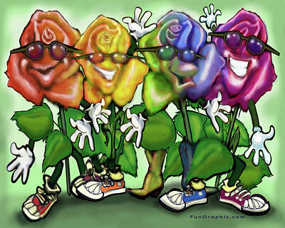 Juj Winn - Rainbow Roses Party by Kevin Middleton