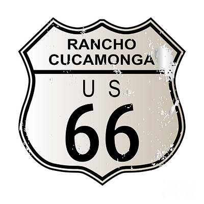 Minimalist Movie Posters - Rancho Cucamonga Route 66 by Bigalbaloo Stock