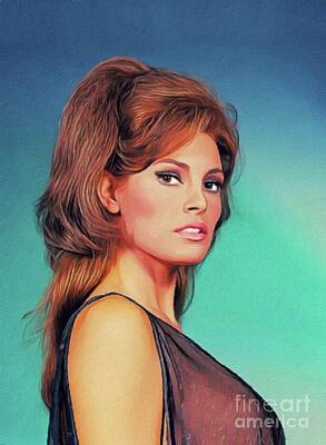 Royalty-Free and Rights-Managed Images - Raquel Welch, Vintage Actress by Esoterica Art Agency