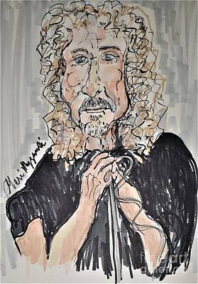 Rock And Roll Mixed Media - Robert Plant Led Zeppelin by Geraldine Myszenski