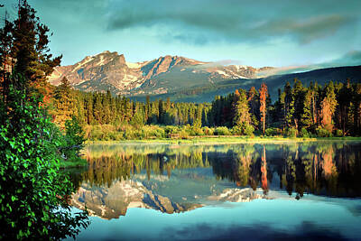 Mountain Royalty-Free and Rights-Managed Images - Rocky Mountain Morning - Estes Park Colorado by Gregory Ballos