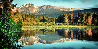 Recently Sold - Mountain Photos - Rocky Mountain Peak Landscape Panorama - Estes Park Colorado by Gregory Ballos